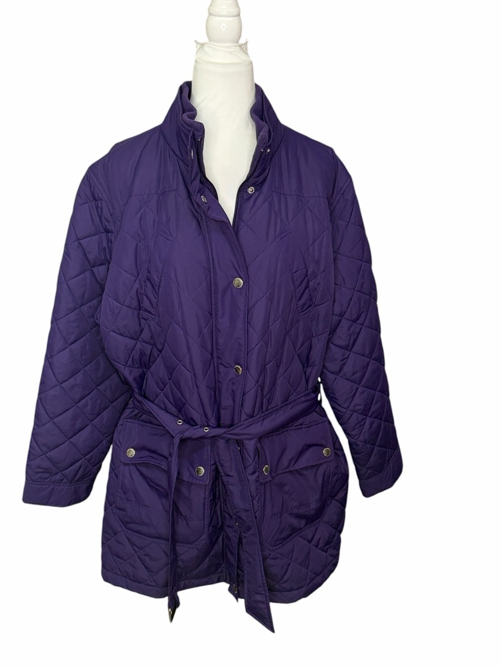 Ralph Lauren Quilted Purple Puffer Coat